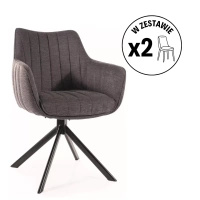 Zestaw 2 krzeseł Azalia Brego ciemny szary