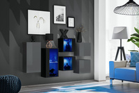 Switch zestaw szafek wiszących IV grafit/czarny