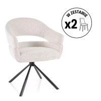 Zestaw 2 krzeseł Borgo Raven beżowy