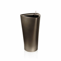 Delto reprezentacyjna donica w kolorze szarym z wkładem nawadniającym 22x22x41