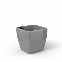 Qaudra reprezentacyjna donica w kolorze srebrnym z wkładem nawadniającym 37x37x36