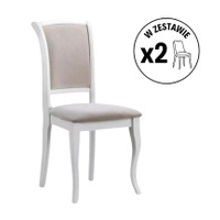 Zestaw 2 krzeseł MN-SC biały beżowy