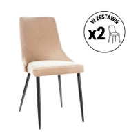 Zestaw 2 krzeseł Piano B Velvet beżowy