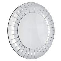 Lustro Corrao 80cm luksusowe okrągłe w dekoracyjnej lustrzanej wypukłej ramie